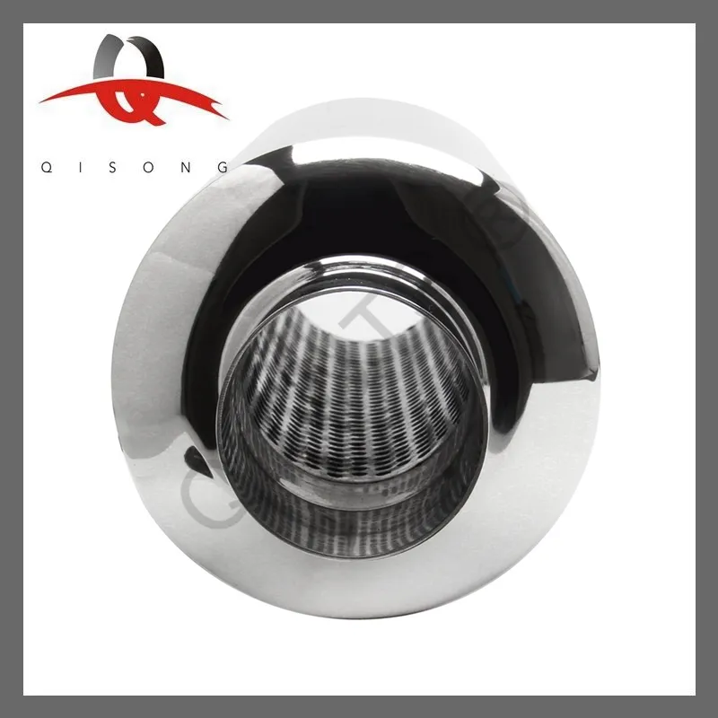 [Qisong] Titanium Burnt N1 Tip Stainless T-304 Exhaust Muffler 2" Inlet+Silencer