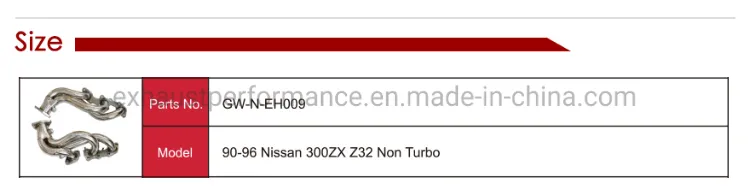 90-96 Nissan 300zx Z32 Non Turbo Stainless Steel Exhaust Header