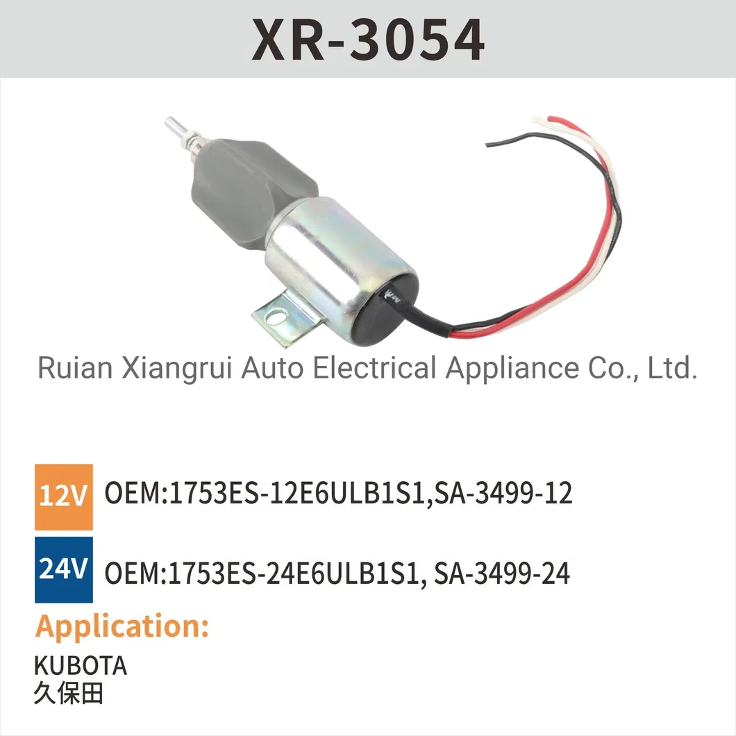 Auto Parts Diesel Engine Fuel Shutdown Stop Solenoid Valve 1753ws-12e6ulb1s1, SA-3499-12
