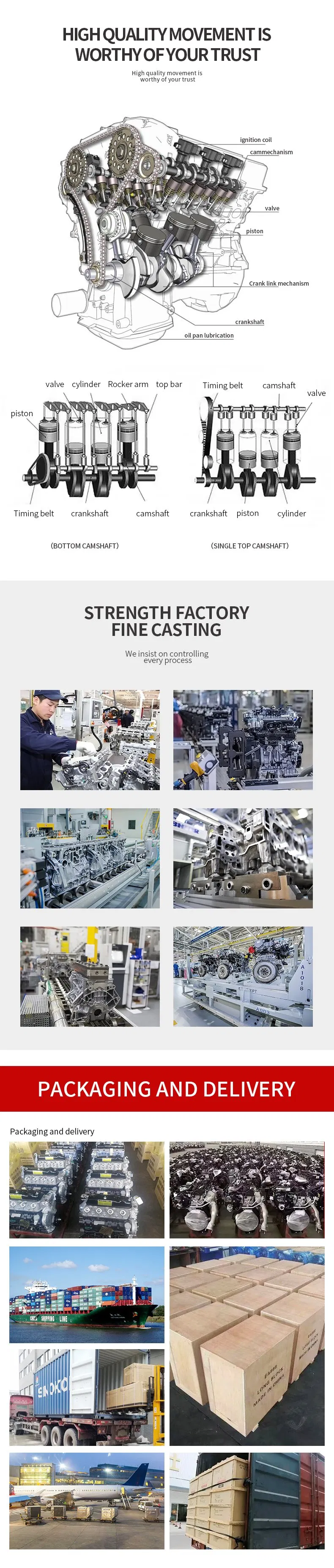 Brand New 4 Cylinders Motor Engine Assembly 264.915 Engine Long Block for Benz E Class (W213) E260 L 20 Modified 1497displacement