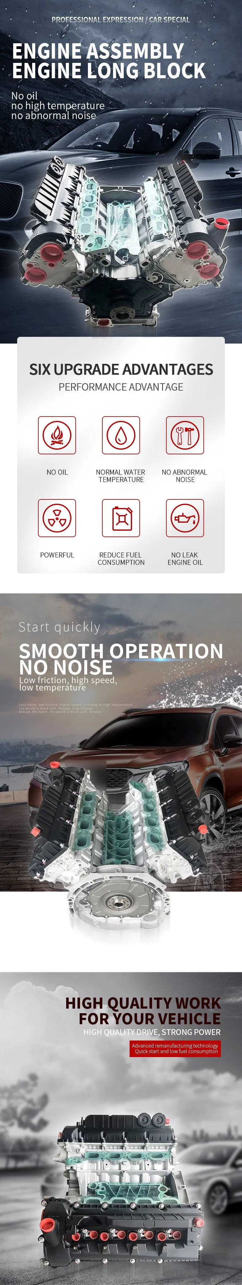 Brand New 4 Cylinders Motor Engine Assembly Cuja for Audi A4l (828, B8) 35 Tfsi Collector′s Edition Automatic Standard 16