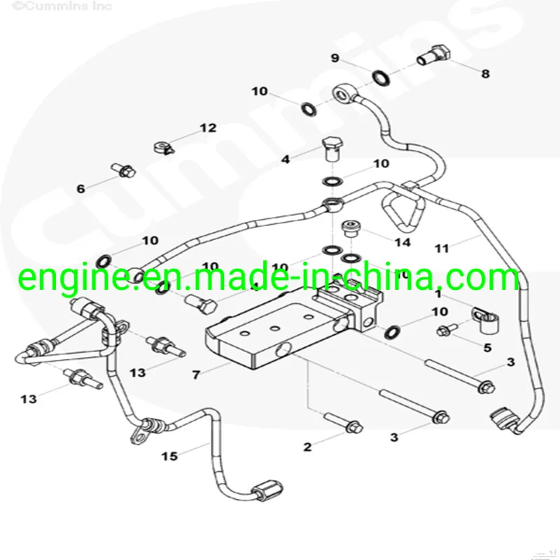 C-Ummins Qsb6.7 Fuel Drain Tube 4994936 4994932 3978508 6754-71-5420 6754-71-5470