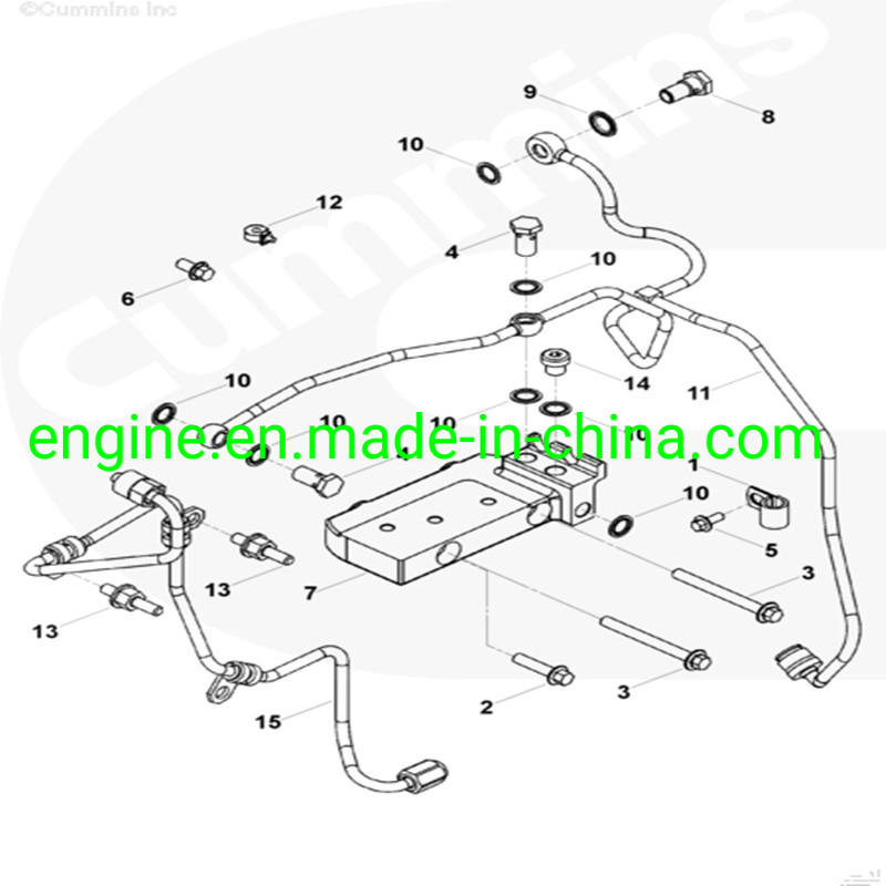 C-Ummins Qsb6.7 Fuel Drain Tube 4994936 4994932 3978508 6754-71-5420 6754-71-5470