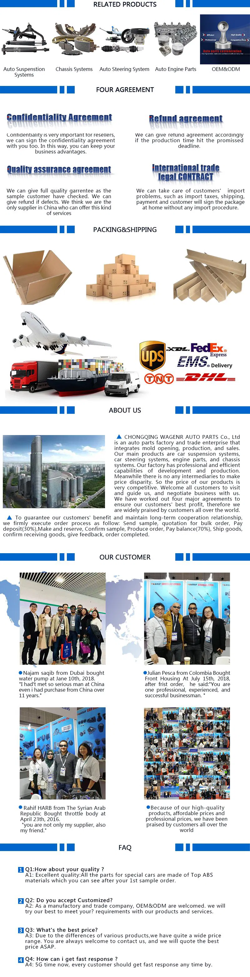 Cnwagner Auto Spare Parts Car Std Pistons for Nissan Spark 2012 A2010-Es60A