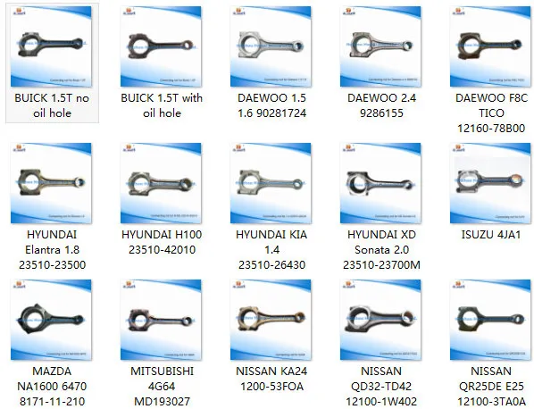 Connecting Rod for Mitsubishi/Chrysler/Dodge 4G64 MD193027 23510-38001 4G13/4G15/4G54/4G62/4G63/6g72