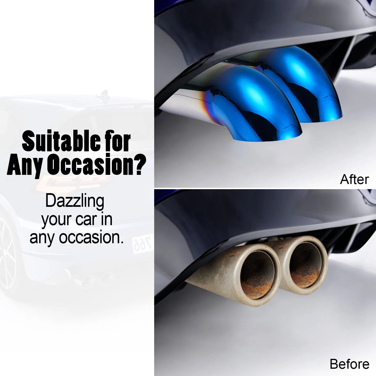 Diesel Exhaust Tip 3.5 Inch Inlet 3.5' Outlet 9.5