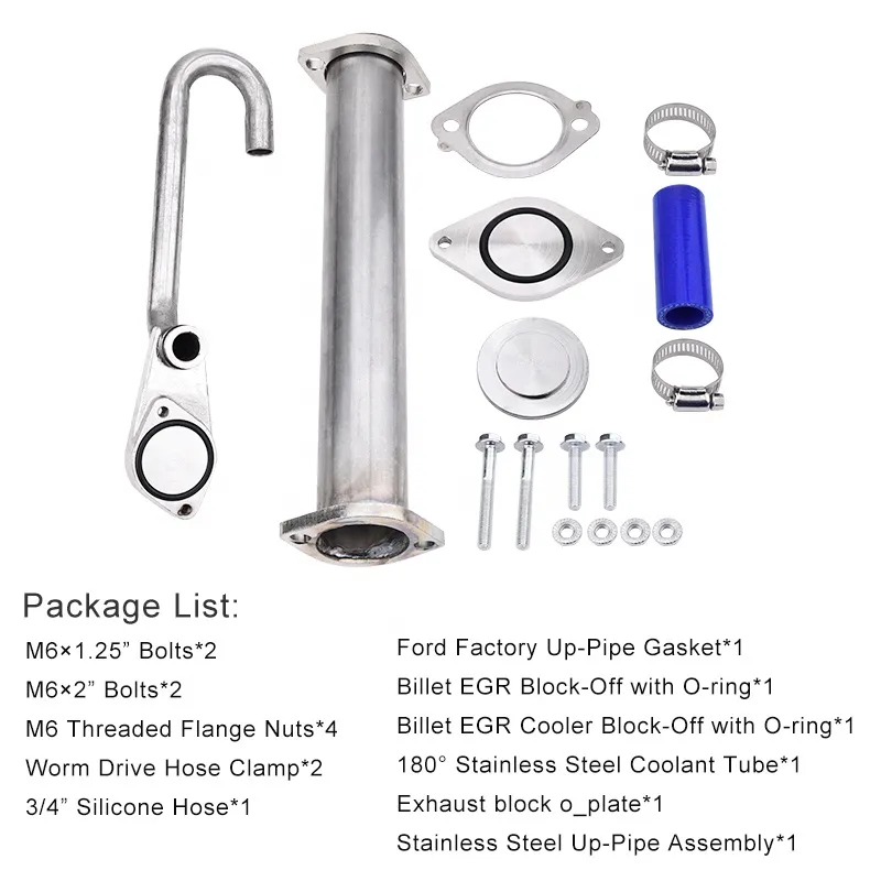 Egr Valve Pipe Kit for 2003-2010 Ford 6.0L Diesel Powerstroke Egr Delete Kit