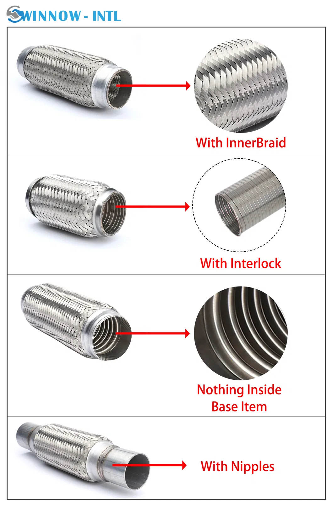 Flexibles PARA Tubos De Escapes De Acero Inoxidable Flex Muffler