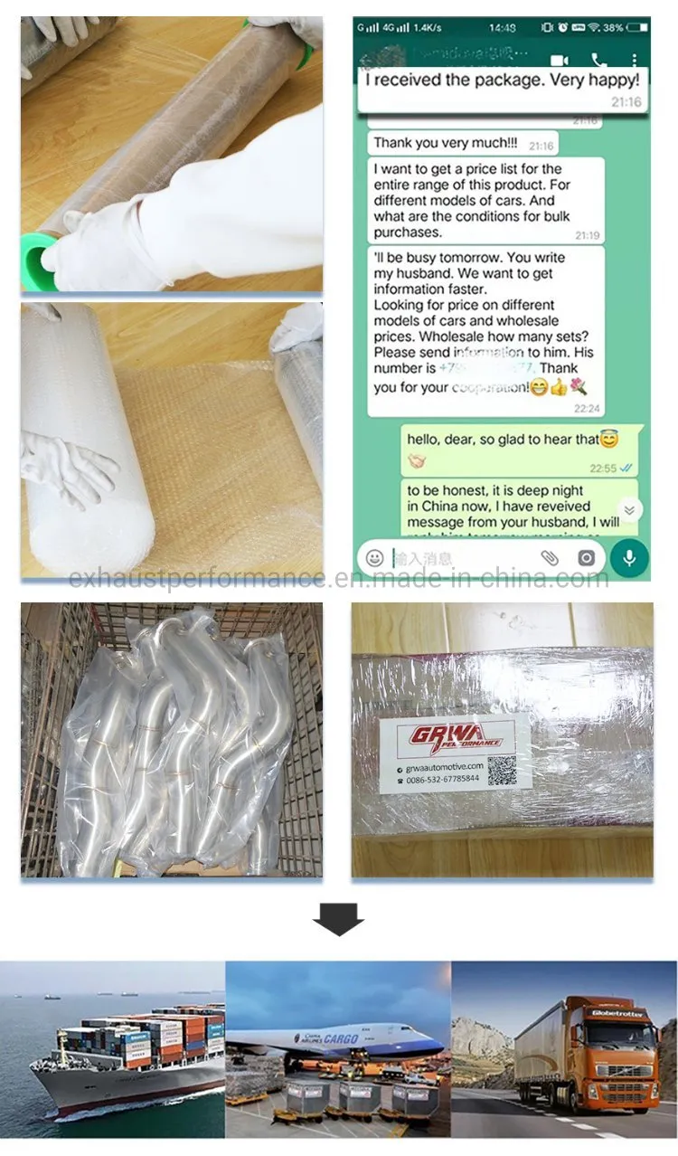 High Quality Brushed Stainless Steel Exhaust Downpipe for BMW 116D 118d 120d 123D Series