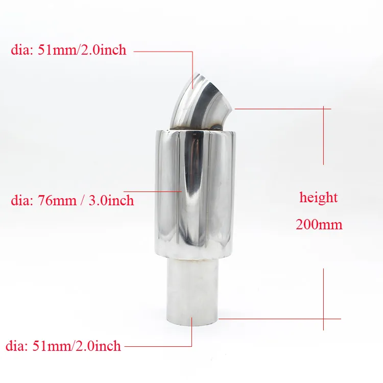 Hot Sale SS304 Muffler for Automobile Tailpipe Car Accessories