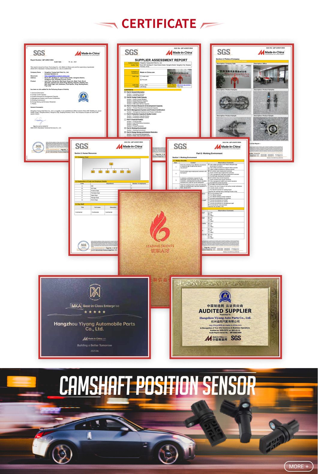 Ignition Coil for Nissan L33 2.5/B17 1.8/T32 2.5/Z52 2.5 (OEM 22448-3RC0A)