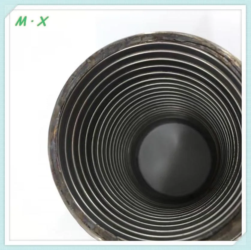 Mingxin OEM Inner Interlock Outer Braid Stainless Steel Exhaust Bellow Flexible Pipe