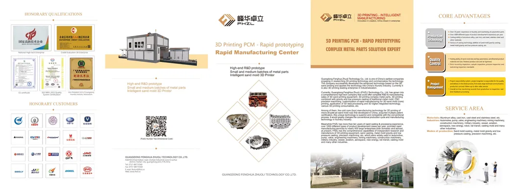 OEM Customized Sand 3D Printer & Auto Spare Parts Engine Block Cylinder Head by Rapid Prototyping with 3D Printing Sand Casting & Finished by CNC Machining