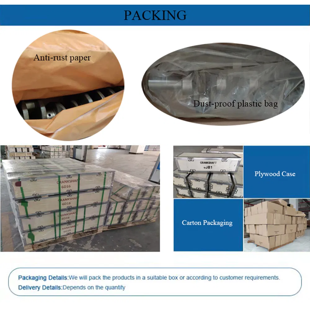 Supplier Auto Parts 4bg1 Nitrided Diesel Engine Crankshaft