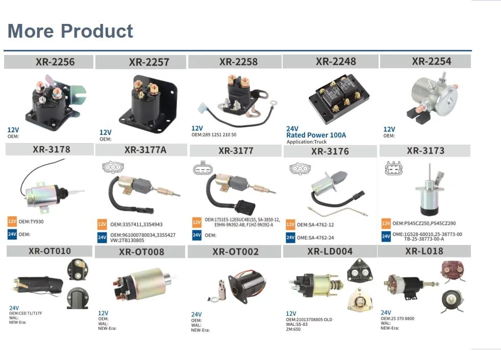 Xr-3033 Diesel Fuel Shut off Solenoid for Cummins 6BTA5, Hitachi, Hyundal